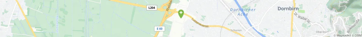 Kartendarstellung des Standorts für Apotheke im Messepark in 6850 Dornbirn